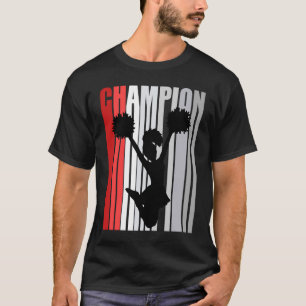 Red Champion Of Cheerleading Birthday Competition T-Shirt