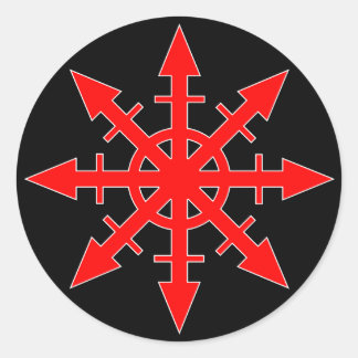 Red Chaos Star Sticker