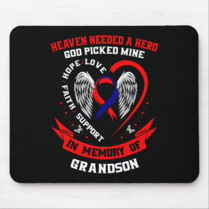 Red Chd Heart Disease Awareness In Memory Of Grand Mouse Mat