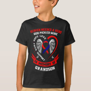 Red Chd Heart Disease Awareness In Memory Of Grand T-Shirt