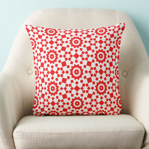 Red Cheater Quilt Pattern Traditional Bedroom Cushion