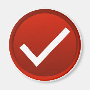 Red Check Mark Symbol Magnet