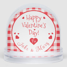 Red Check Red Hearts Valentine's Day PHOTO