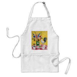 Red Check Rooster Apron