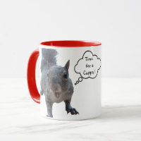 Red Cheeky Squirrel Mug