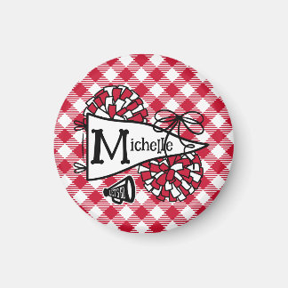 Red Cheer Pennant Personalised Locker Magnet