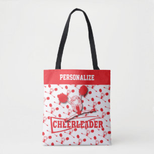 Red Cheerleader Girl - All Over Print Tote Bag