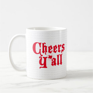Red Cheers Y'all Coffee Mug
