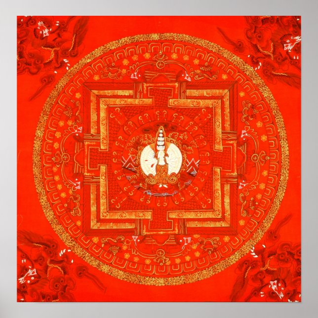 Red Chenrezig Poster (Front)