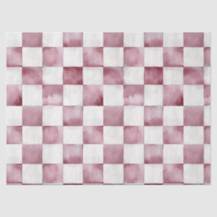 Red Chequered Decorative Tissue Wrap Paper