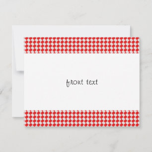 Red Chequered Picnic Tablecloth Background Invitation