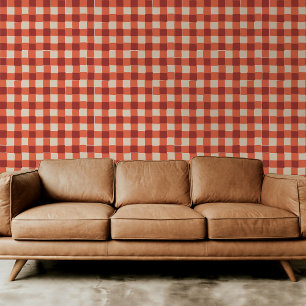 Red Chequered Plaid Wallpaper