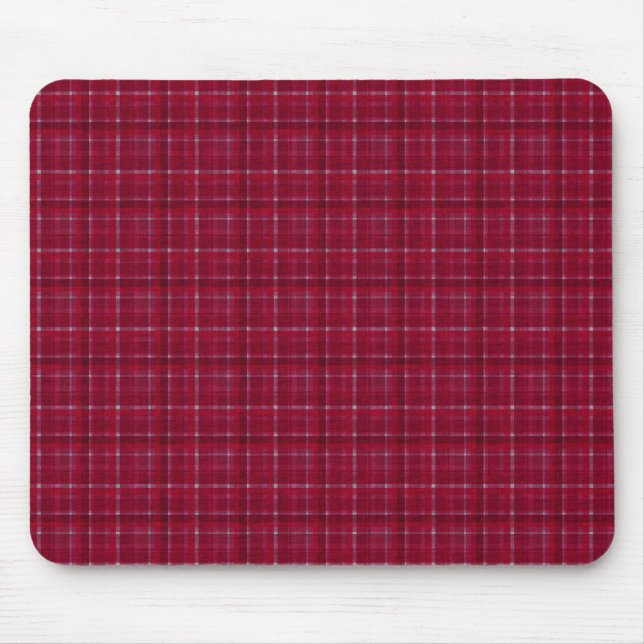 Red Chequered Tartan Mouse Mat (Front)