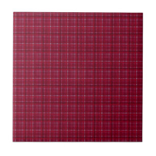 Red Chequered Tartan Tile