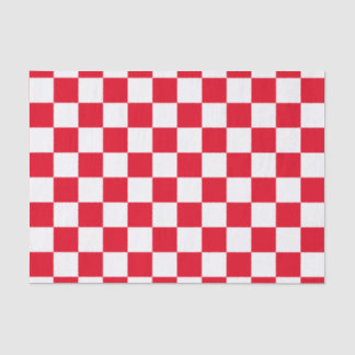 Red Chequered Tissue Paper
