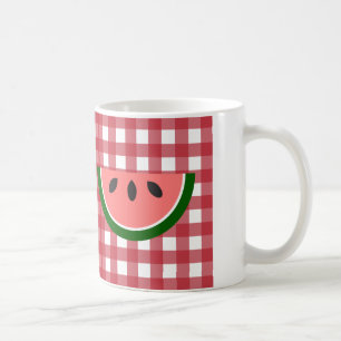 Red Chequered Watermelon Mug