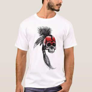 Red Cherokee Skull T-Shirt