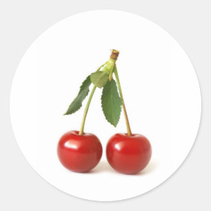 Red Cherries Classic Round Sticker