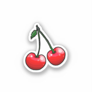 Red Cherries Custom-Cut Vinyl Sticker