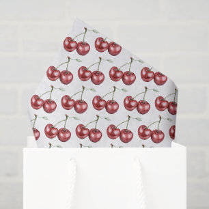 Red Cherries Fruit Birthday Tissue Paper