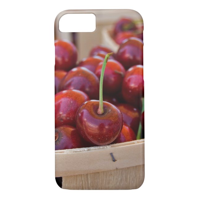 red cherries in produce box Case-Mate iPhone case (Back)