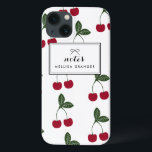 Red Cherries Pattern Personalised iPad Case<br><div class="desc">Bright and cheery,  perfect for summer! Customisable iPad case featuring red cherries pattern. Matching items and other colours are available.</div>