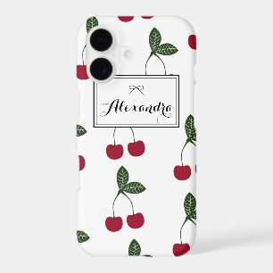 Red Cherries Pattern Personalised iPhone 7 Plus