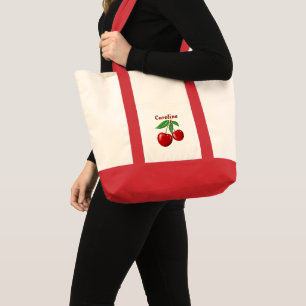 Red Cherries Personalised Tote Bag
