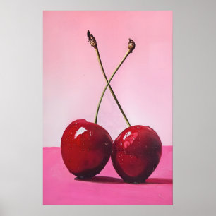 Red Cherries Print - Feminine Wall Art Digital
