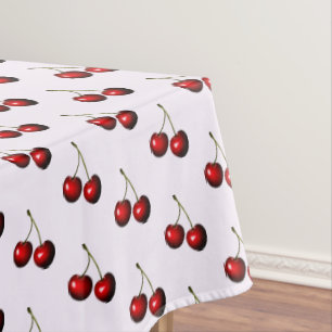 Red Cherries Tablecloth - Choose Colour