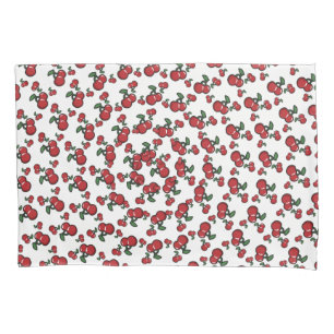 Red Cherries & White (Any Colour) Cute Fruit Pillowcase