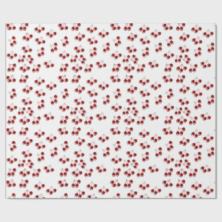red cherries wrapping paper