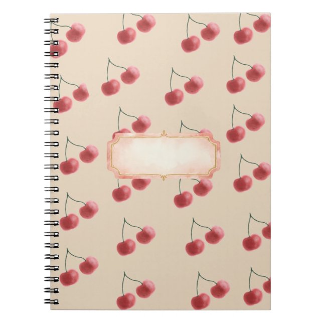 Red cherry aesthetic notebook 📓 (Front)