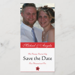 Red Cherry Blossom Sakura Save the Date