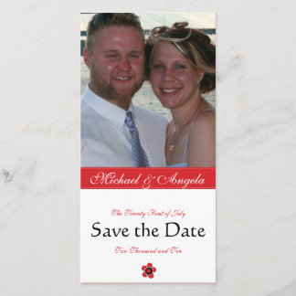 Red Cherry Blossom Sakura Save the Date