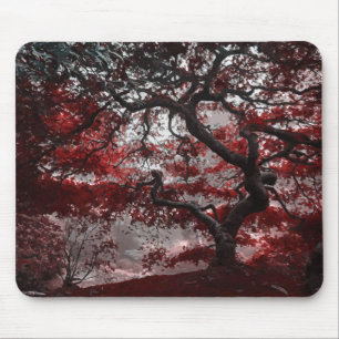 Red Cherry Blossom Tree Mouse Mat