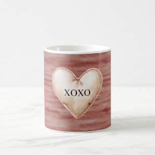 Red Cherry Blush Cream Heart XOXO Coffee Mug