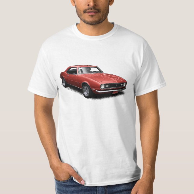 Red Cherry Bomb Camaro on White T-Shirt (Front)