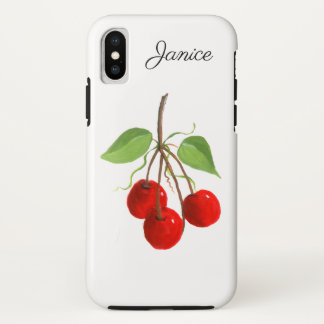 Red Cherry Bunch iPhone X Case