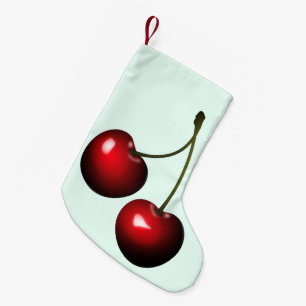 Red Cherry Christmas Stocking - Customisable