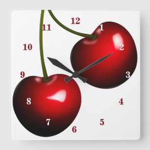 Red Cherry Clock