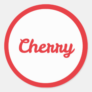 RED Cherry Flavour Round Sticker