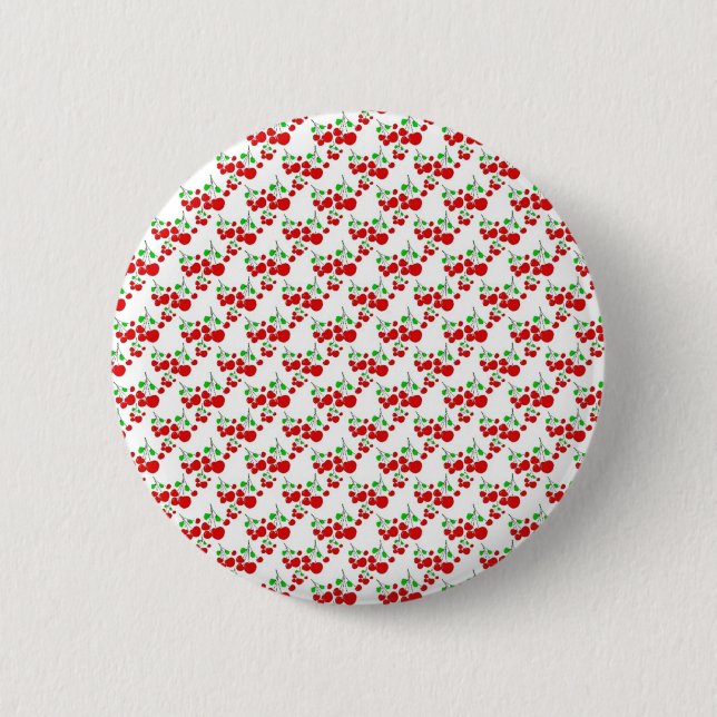 Red cherry pattern accessories - cherries by LeahG 6 Cm Round Badge (Front)