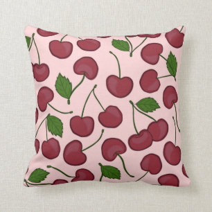 Red Cherry Pattern Cushion