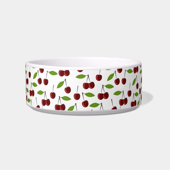 Red Cherry, Pattern Of Cherries, Leaves, Fruit Bowl (Front)