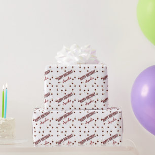 Red Cherry Personalised Party Wrapping Paper