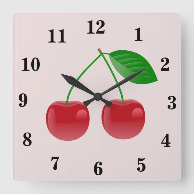 Red Cherry Wall Clock (Front)