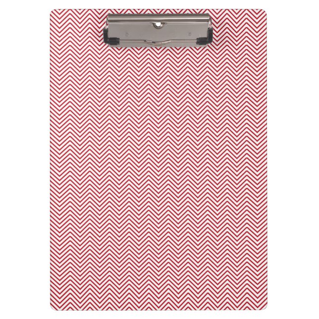 Red Chevron Clipboard | Chic Office Organiser (Front)