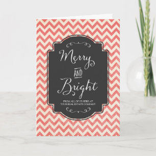 Red Chevron Real Estate Season's Greetings Card