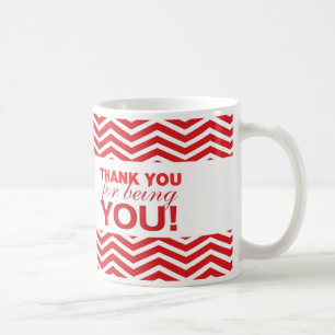 Red Chevron Thank You mug